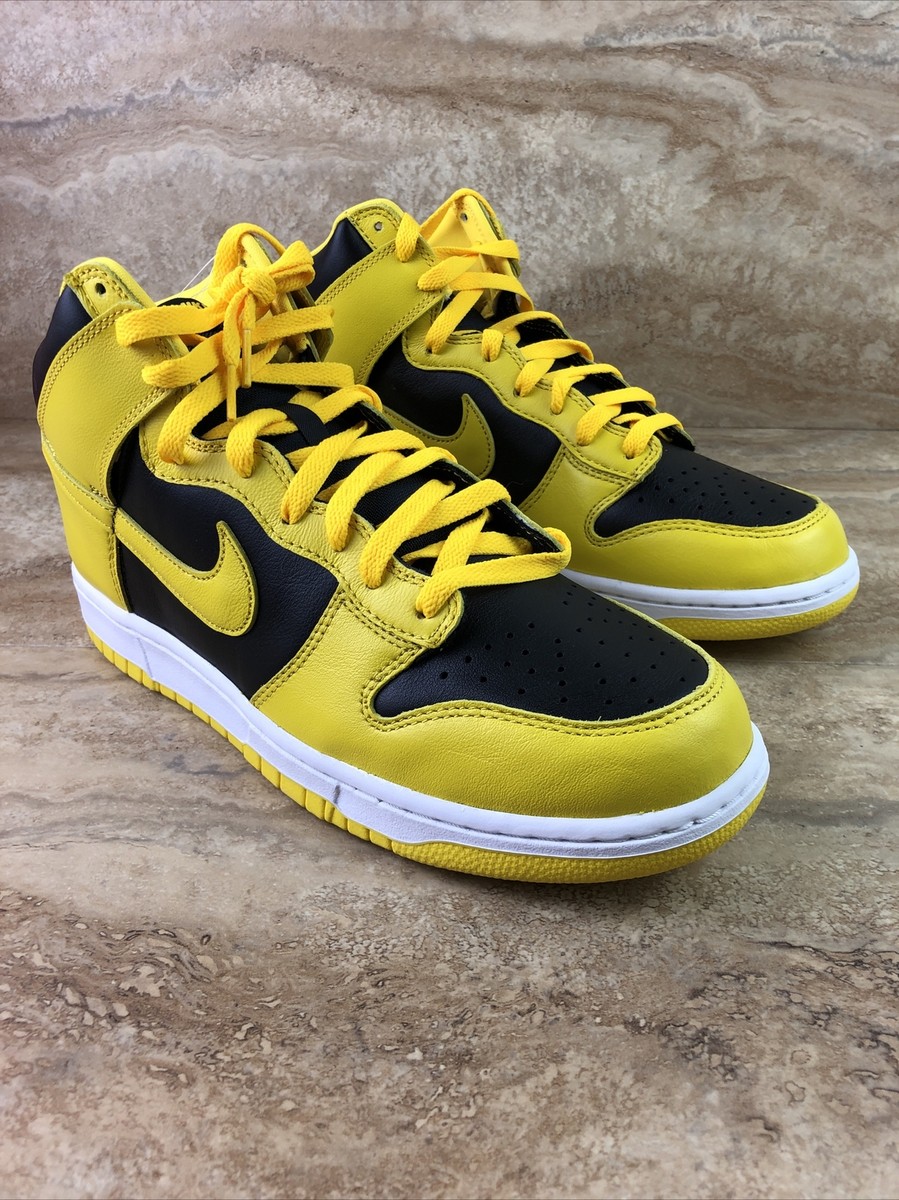 Nike Dunk High Varsity Maize Mens Shoes Yellow Black Sneakers | eBay