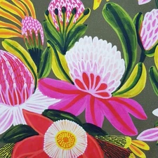 Handmade Decorative Table Runner Bright Floral Retro Look Print 148cm x 32cm