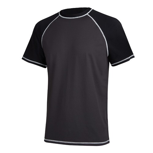 Costume da bagno uomo maniche corte guardie rash asciugatura rapida snorkeling surf camicia da sole - Foto 11 di 13