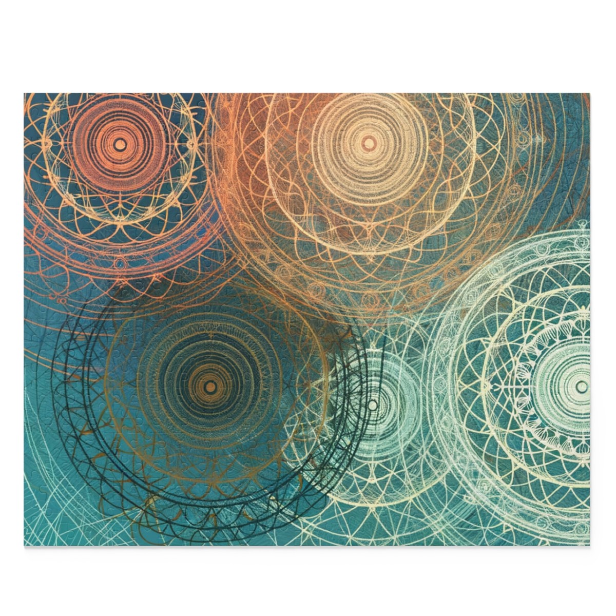 Puzzle (120, 252, 500-Piece) Spirograph Art Vintage Style
