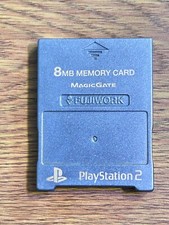 OEM Sony PlayStation 2 PS2 Memory Card Original DARK SILVER