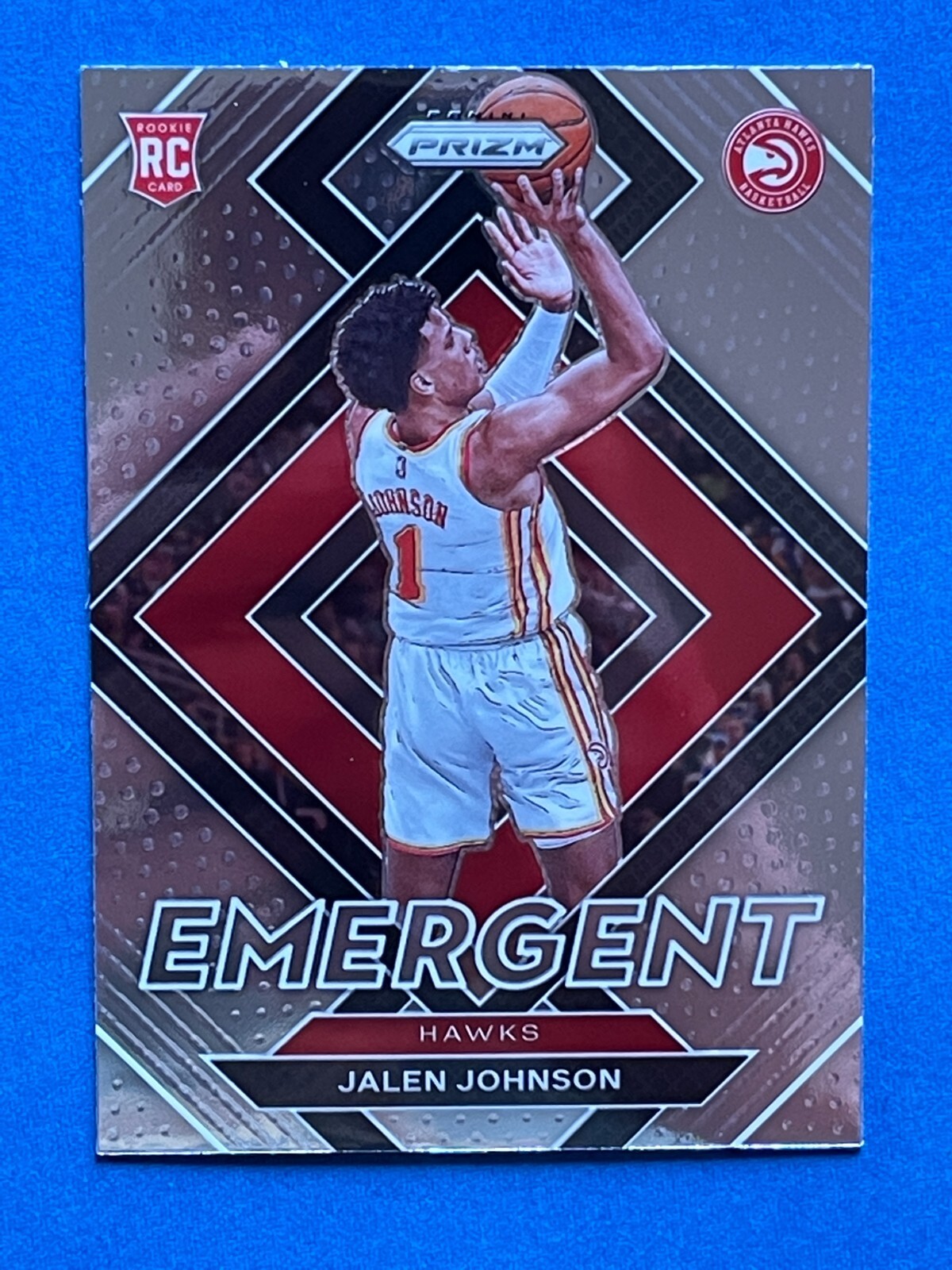 JALEN JOHNSON 2021-22 NBA Prizm Emergent Rookie RC #18 Hawks