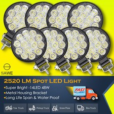 8 X 14 Led 48w Work Light Bar Flood Spot Lights For Trucks Suv Atv Offroad Fog