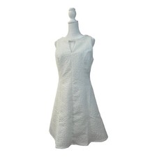 White House Black Market Dress 6 Sleeveless A-Line Keyhole Neck Fit & Flare WHBM