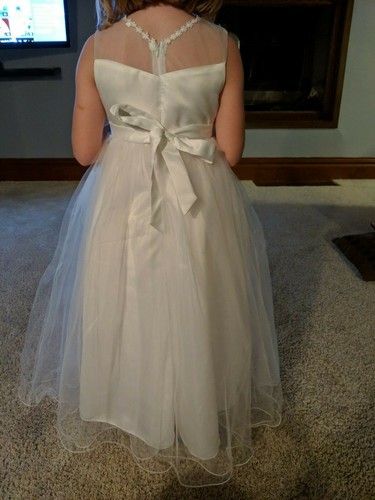 First Communion Flower Girl Princess Formal Bridesmaid Gown PartyDress 130 size7 - Picture 6 of 9