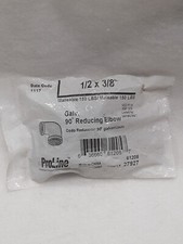 One 1/2" x 3/8" 90 Degree Galvanized Malleable Iron Pipe Reducing Elbow