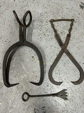 Vintage Antique Ice Block Tongs Chipper Rustic Farmhouse Cast Iron