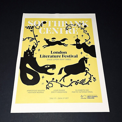 Magazine Print Ad 2019 London Festival UK Arts Yellow Ephemera Collector Paper
