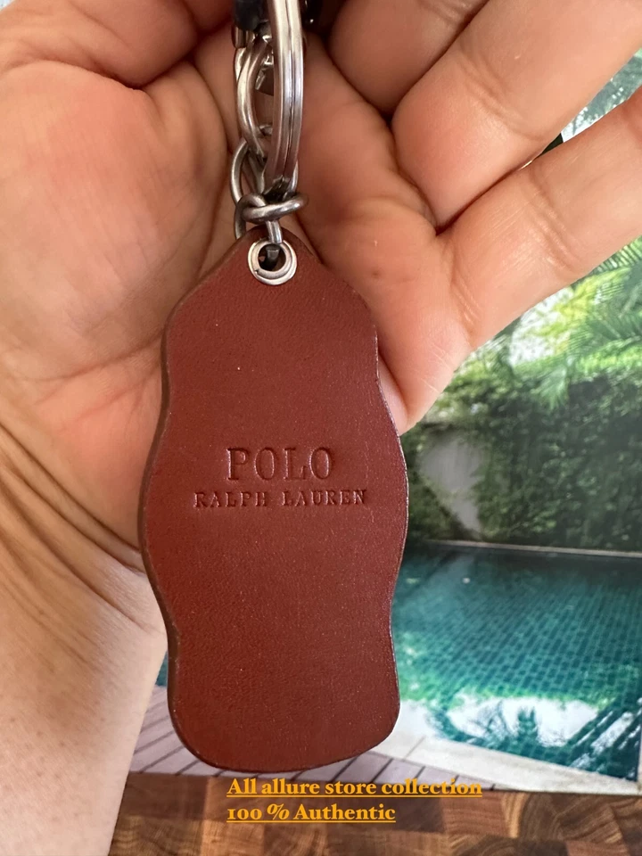 Polo Ralph Lauren Polo Oso Cuero Llavero Dije Marrón Multi Foto 4 de 4