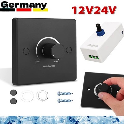 LED Dimmer Dimmschalter DC 12V-24V Wohnwagen Booten Lichtschalter Drehdimmer!