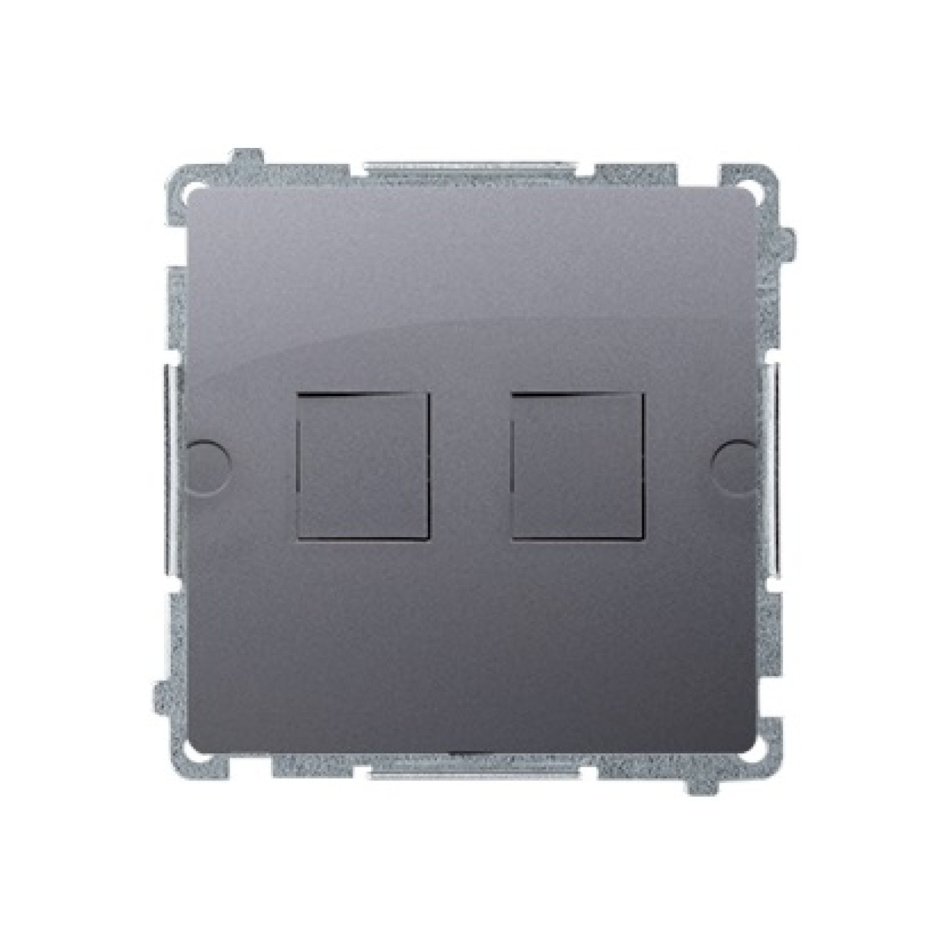 Simon Basic BMPT/43 Teleinformatics Socket Cover Silver