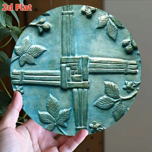 Tin Metal Signs Home Décor St. Bridget Cross Wall Art  Medieval Celtic Religious