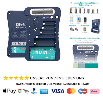 Universal Batterietester DLYFULL LCD 1.5V 3V 9V AA AAA C D CR