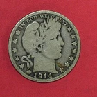 1914-S Barber Half Dollar 90% Silver Scarce Better Date Inv#3212-2226
