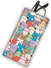 Soft Sunglasses Eyeglass Glasses Case,7x3.5inch Portable PU Leather Squeeze Top