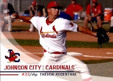 2010 Johnson City Cardinals Grandstand #27 Trevor Rosenthal Lee's Summit MO Card