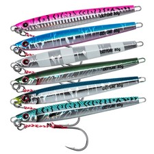 Goture Saltwater Vertical Jigs 60g with Assist Hook, Glow Speed Fast