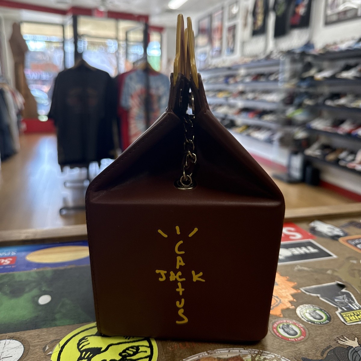 Travis Scott Cactus Jack x McDonalds Smile Clutch Bag Leather