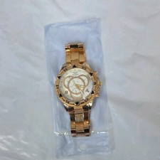 ZHOWE Men's Quartz Analog Gold Tone Sub-Dials Round Metal Bracelet Watch