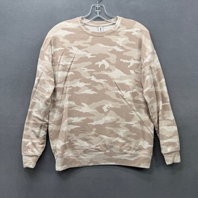 Athleta Sweatshirt Coaster Luxe Womens XS Tan Cream Camo Pullover
