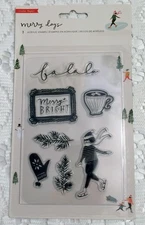2019 Crate Paper Acrylic Stamps / Unmounted - Merry Days - XMAS - 355516 Estate