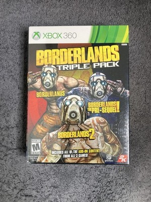 Borderlands Triple Pack Microsoft Xbox 360, 2015 Brand New Sealed 2 & Pre-Sequel