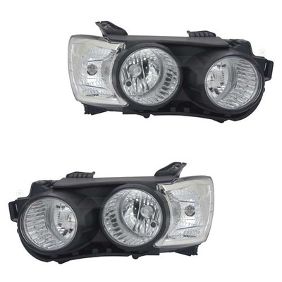 Scheinwerfer Set links & rechts Schwarz H7/H1 für Chevrolet Aveo Schrägheck T300
