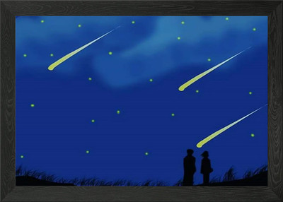 Sternschnuppe gerahmtes Wandbild Poster Leinwanddruck Bild