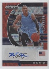 2020-21 Panini Prizm Draft Picks Prospect Choice Red 41/88 RJ Hampton Auto 2b2