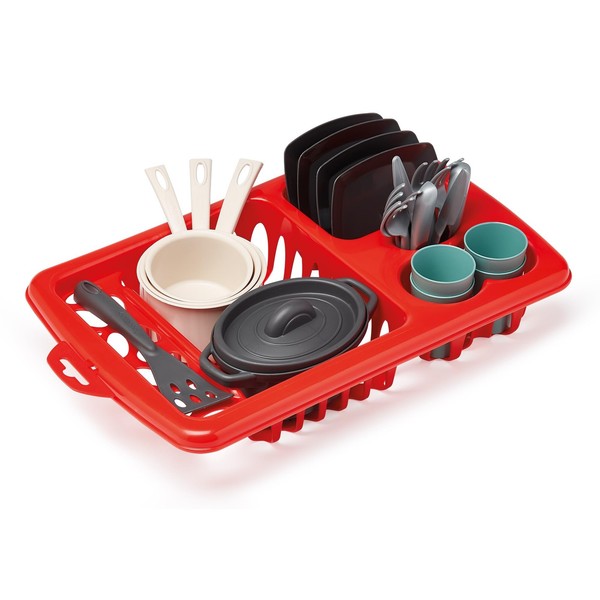Ecoiffier 100% Chef Afwas Droogrek Met Eetset, 23Dlg. (Us Import)-image