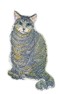 BeyondVision Amazing Custom Cat Portraits [Brown Tabby Cat ] Embroidered Iron On