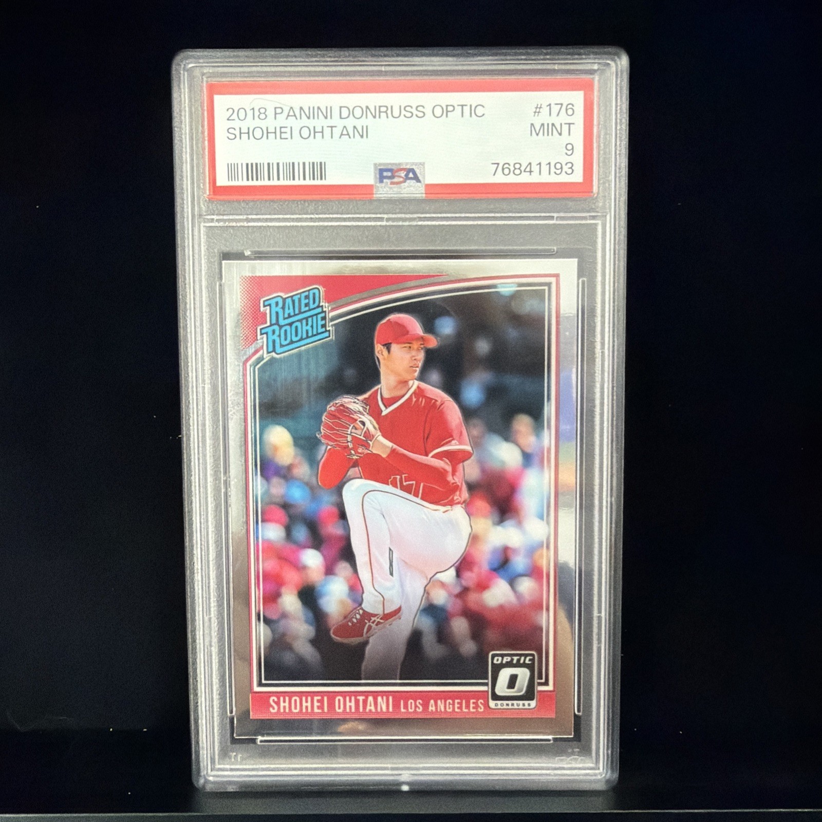 2018 PANINI DONRUSS OPTIC #176 SHOHEI OHTANI ROOKIE RC PSA 9