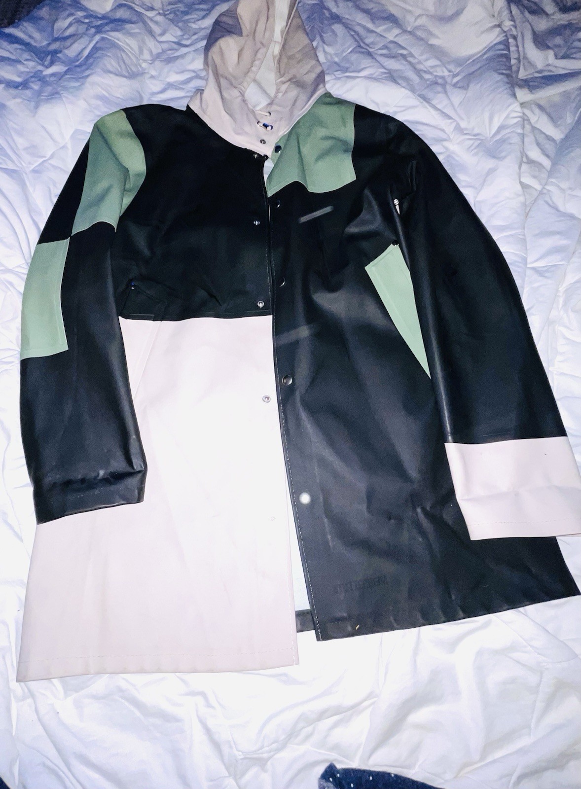 Stutterheim Stockholm Raincoat Jacket Patchwork S… - image 1