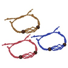 7.87-11.02" Empty Stone Holder, 1 Pack 1.38" Wax Rope, Red Blue Brown