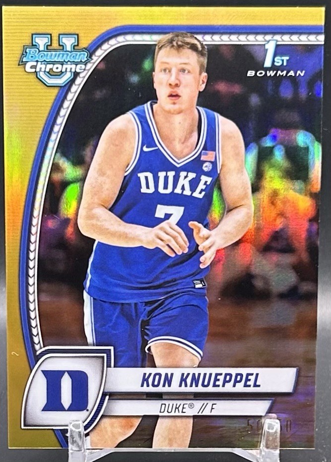 2024 Bowman Chrome U Kon Knueppel 1st Gold Refractor /50 RC
