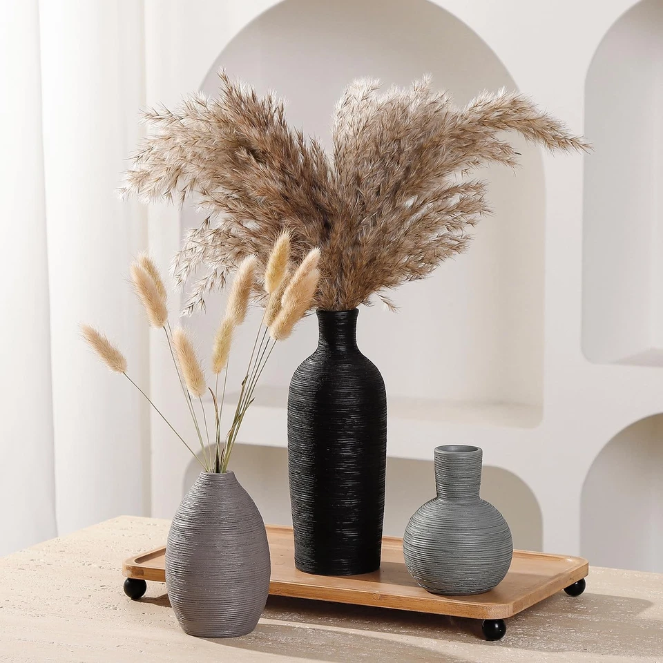 Ceramic Vases Set of 3 Home Decor Vases Modern Rustic Farmhouse Pottery Decor... - Image 2 of 4