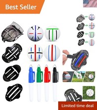 8 Pack Golf Ball Marker Tool - Waterproof Stencils  Markers for Precision Play
