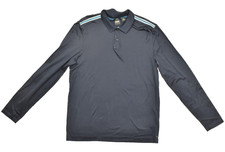 Hugo Boss Slim Fit Mercerised Cotton Long Sleeve Polo Shirt Navy Blue Men's Sz L