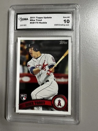 2011 Topps Update Series Mike Trout #US175 (RC) GMA 10