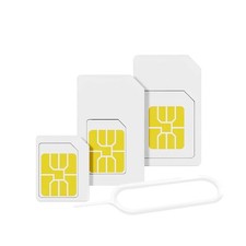 Forever SIM Karten Adapter 3 Nano Micro Format mit Auswerfer, weiß
