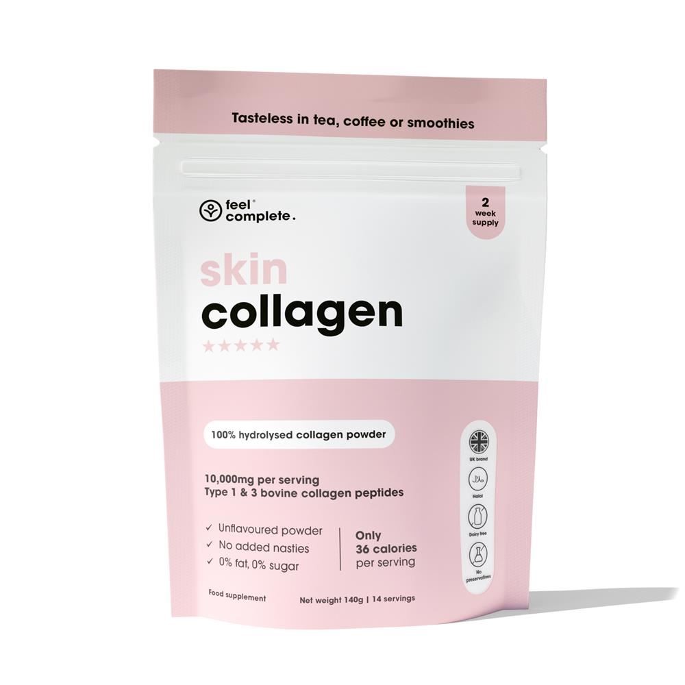 Feel Complete (Grass Fed) Skin Collagen Powder Tasteless Bovine 140g - 2 Pack - Image 2