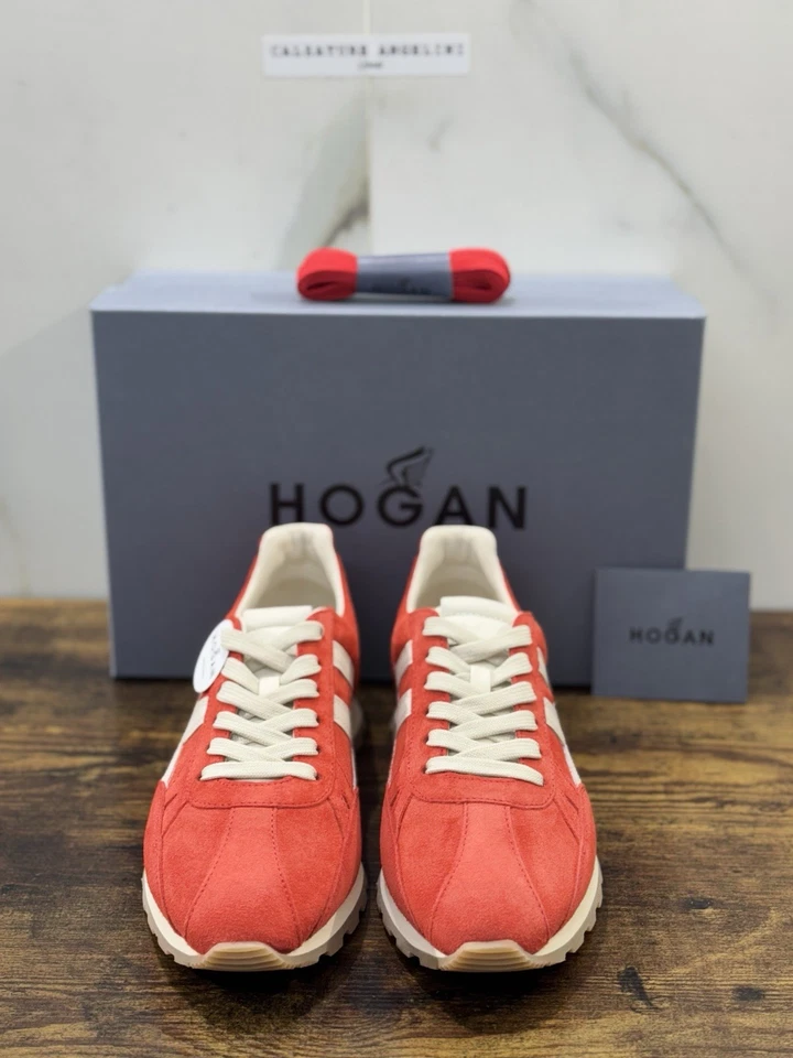 Hogan H671 Sneaker Pelle Suede Rossi Hogan Scarpe Donna 39 - Immagine 2 di 4
