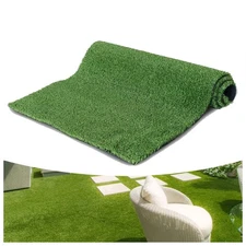 6'x 10' Artificial Turf Mat Drainage Holes Height 0.78"Fake Grass Rubber Backing