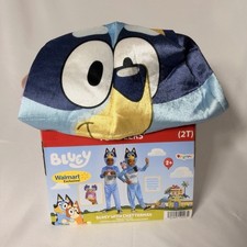 NWT Bluey Costume Jumpsuit  Headpiece Set, Blue Polyester, Size 2T