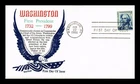 DR JIM STAMPS US COVER GEORGE WASHINGTON PROMINENT AMERICANS FDC KHOL KRAFT