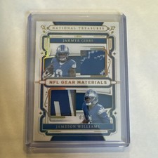 2025 Panini National Treasures NFL Gear Combo Jameson Williams Jahmyr Gibbs /10