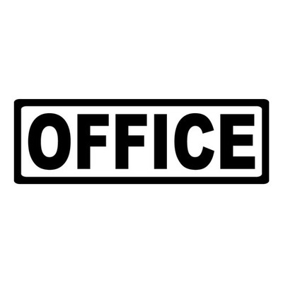 Office Decal Sticker Black Die Cut Vinyl Office Door Signage