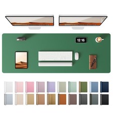 Leather Desk Pad Protector, Office Desk Mat, Large Mouse Pad, Non-Slip PU Lea...