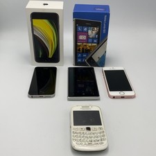 4x Mobile Phone Job Lot Apple iPhone SE Nokia Lumia BlackBerry Spares Repair