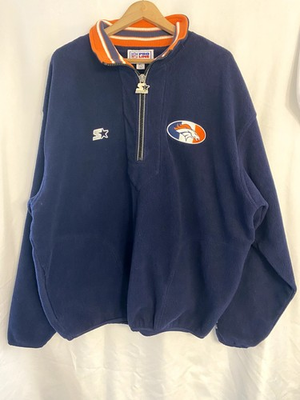 #ad #ad Starter NFL Pro Line Denver Broncos 1 4 Zip Fleece Pullover Men#x27;s Size XL $63.00